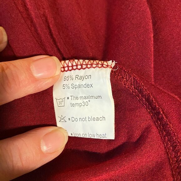 Weaczzy Red Wine Sleeveless Stretchy Swing Tank Dress with Pockets Size Medium - Picture 10 of 13